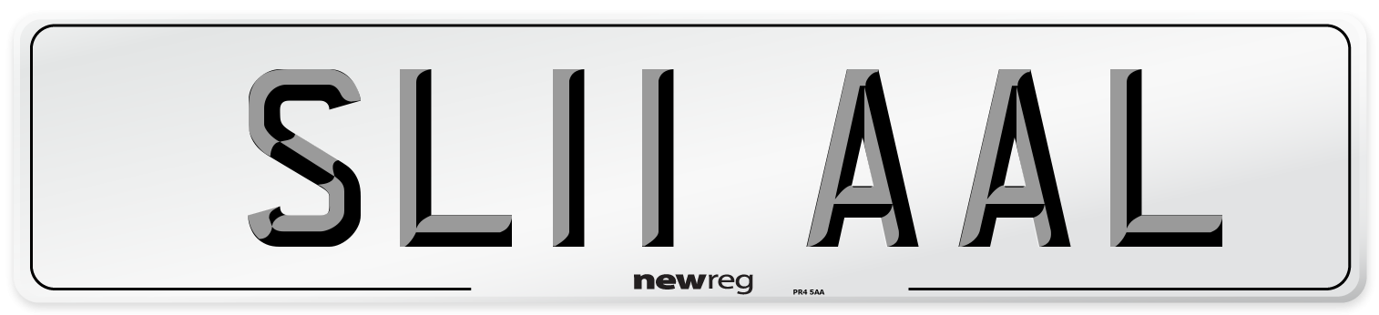 SL11 AAL Number Plate from New Reg